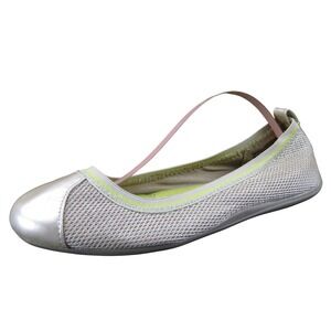 Dexflex Comfort Claire Nude Gold Mesh Ballet‎ Flats Women's 6.5 Lightweight